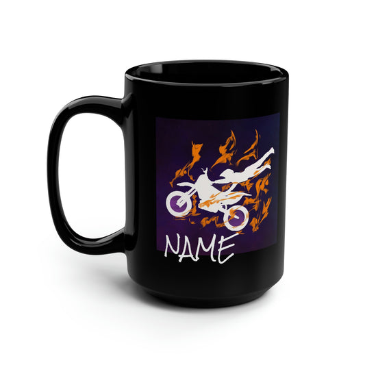 Motocross, CUSTOMIZE-  Black Mug, 15oz