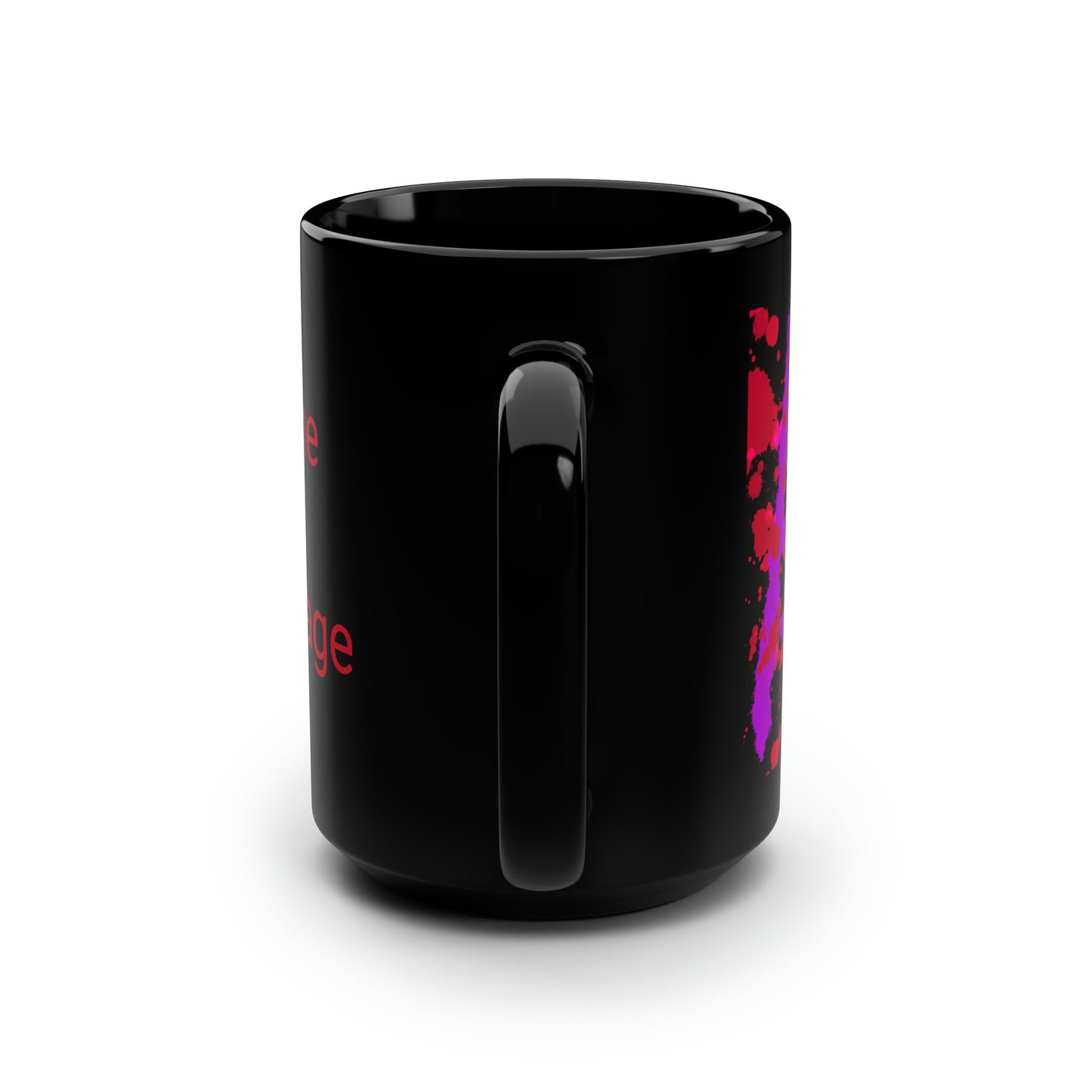 Your Monogram, CUSTOMIZE- Black Mug, 15oz- E