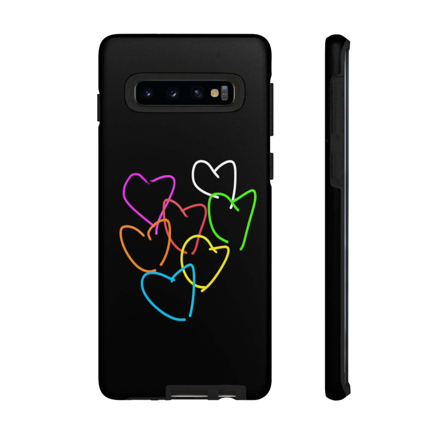 Colorful Hearts-Tough Cases- Large Hearts-- 46 Phone Styles