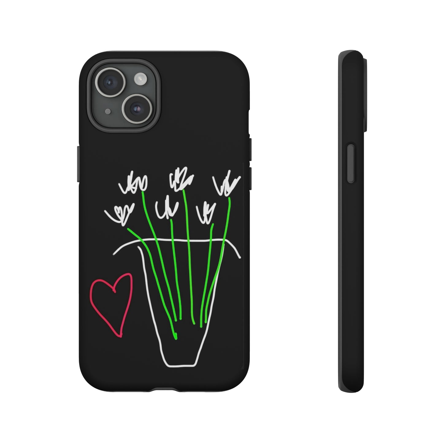 Vase, White Flowers- Tough Cases- 46 Phone Styles