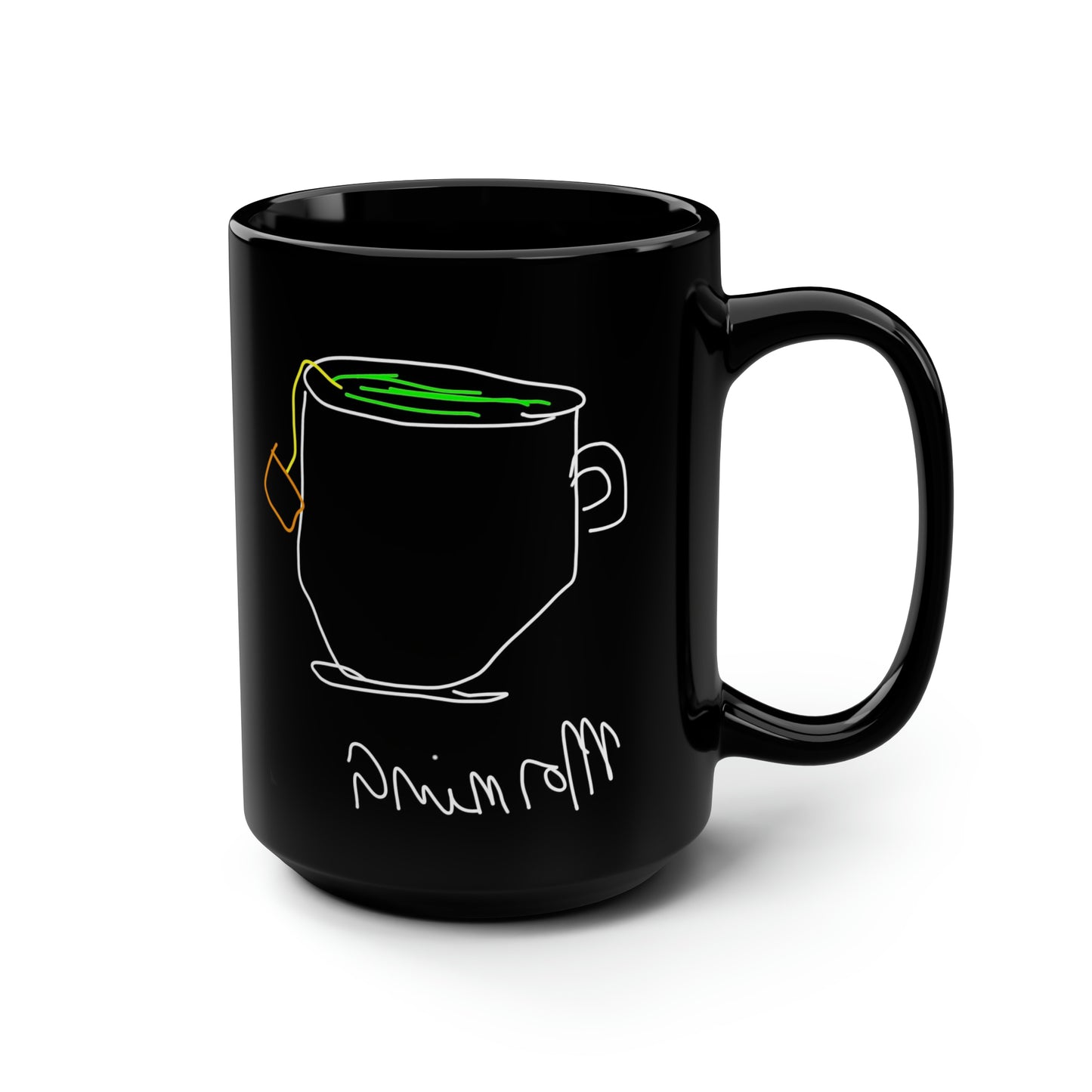 Morning- Black Mug, 15oz- Large