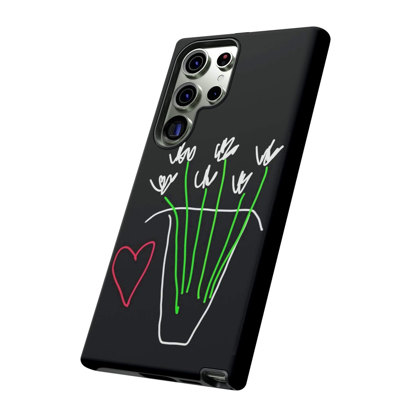 Vase, White Flowers- Tough Cases- 46 Phone Styles