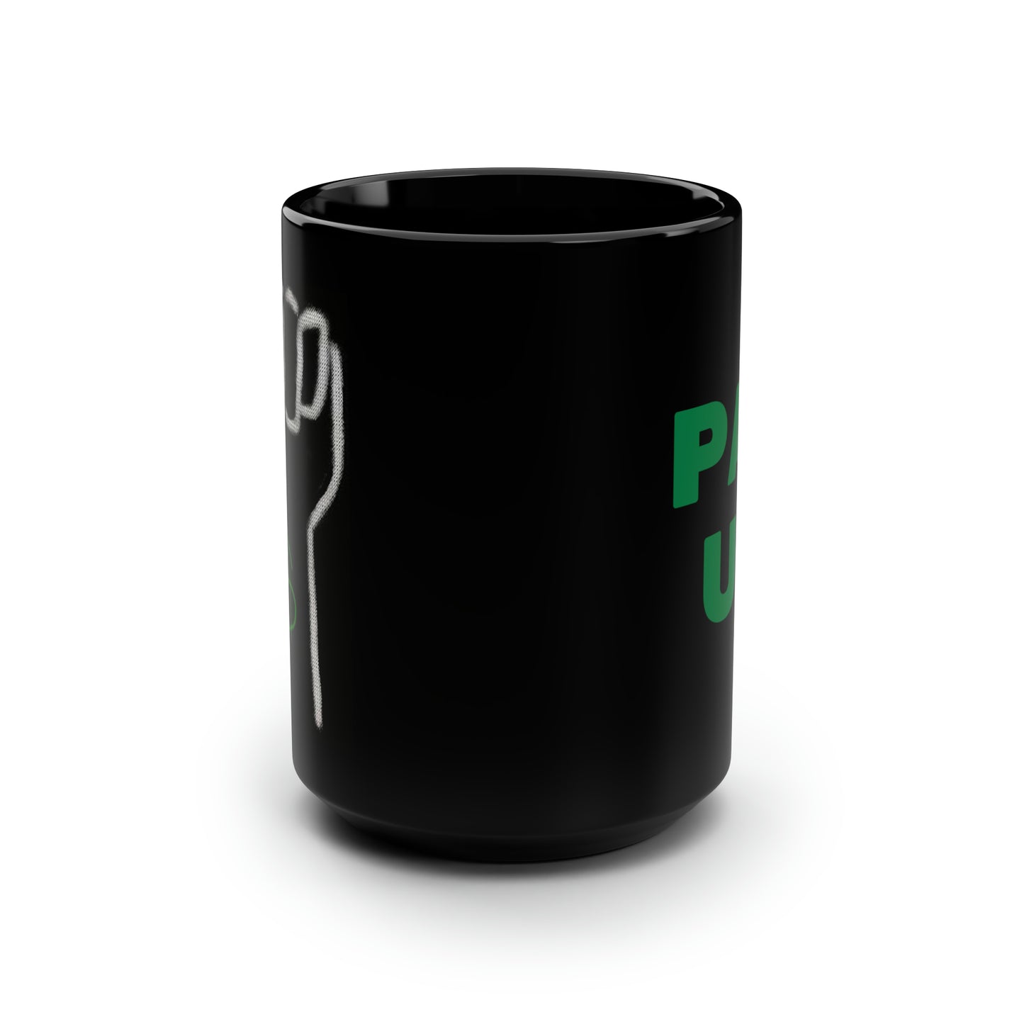 Tattoo- Black Mug, 15oz- Green Dollar Sign/Pay Up