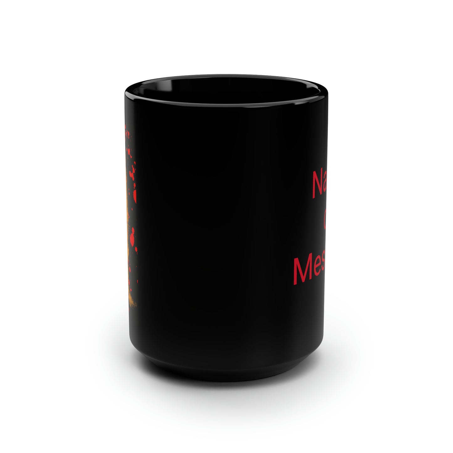 Your Monogram, CUSTOMIZE- Black Mug, 15oz- Q