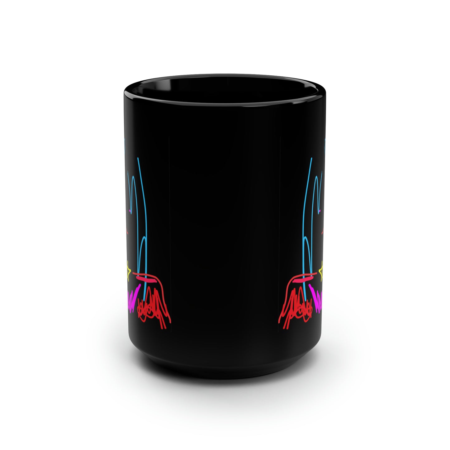 Superhero/2x- Black Mug, 15oz- Large