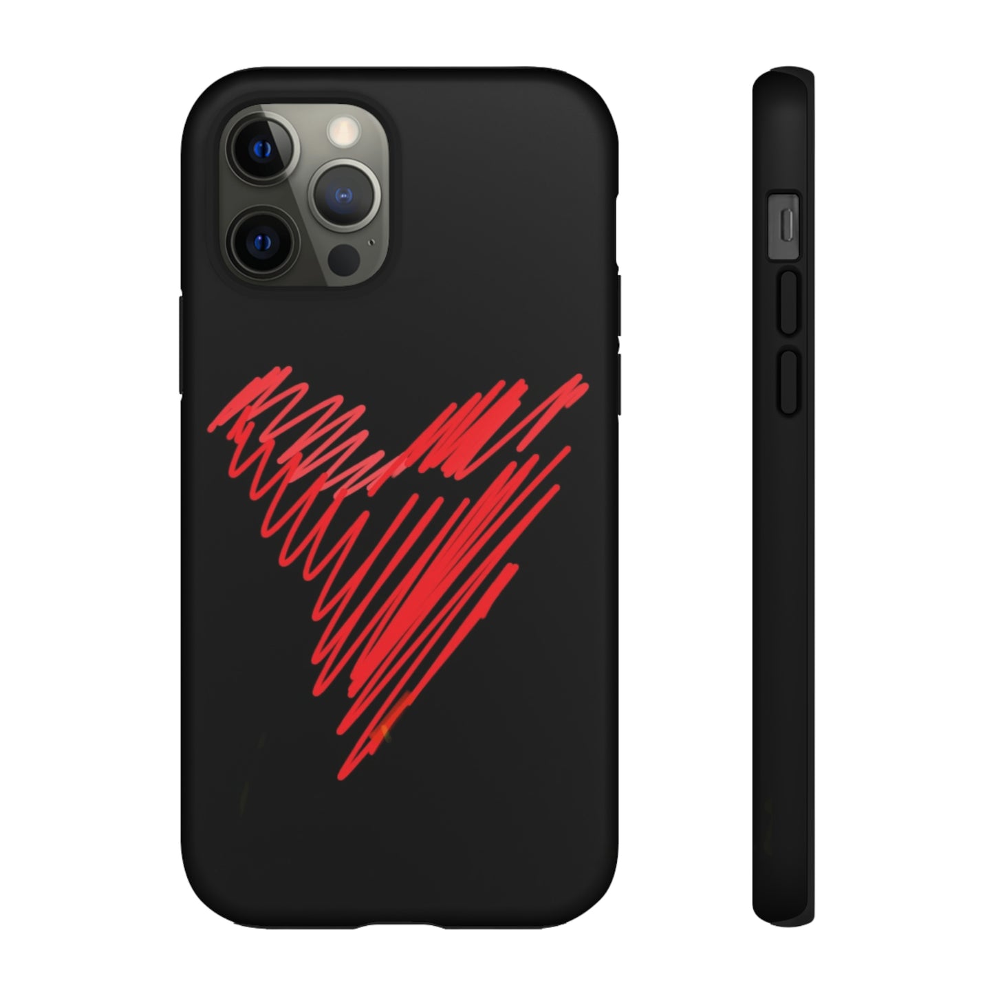 Scribble Heart- Tough Cases- 46 Phone Styles