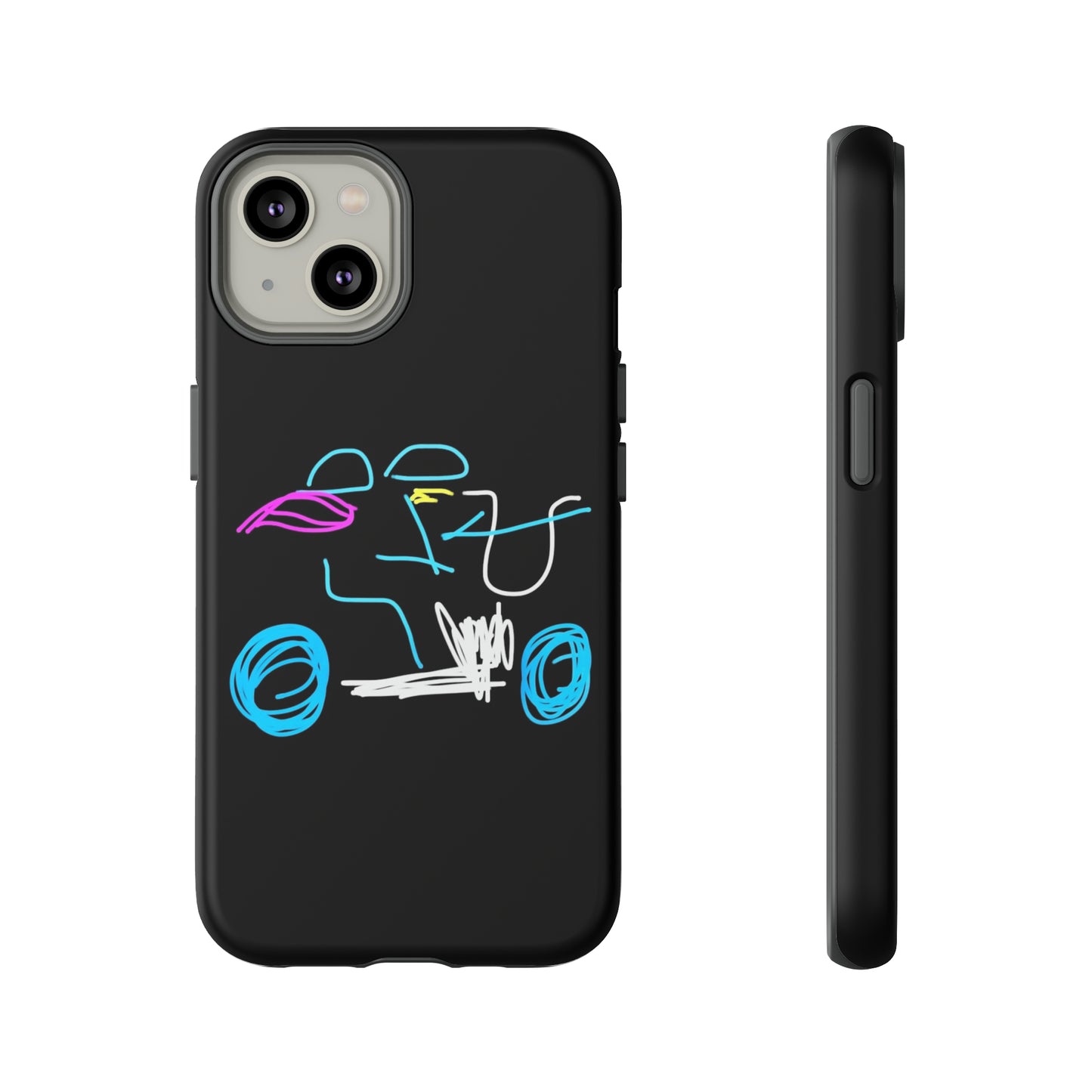 Brunette Biker Babe- Tough Cases- 46 Phone Styles