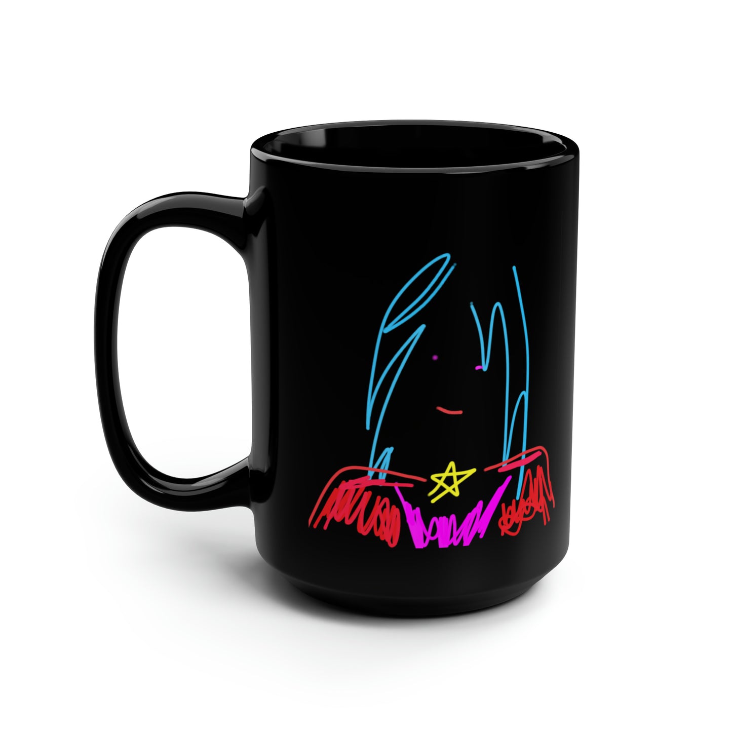 Superhero/2x- Black Mug, 15oz- Large