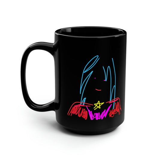 Superhero/2x- Black Mug, 15oz- Large