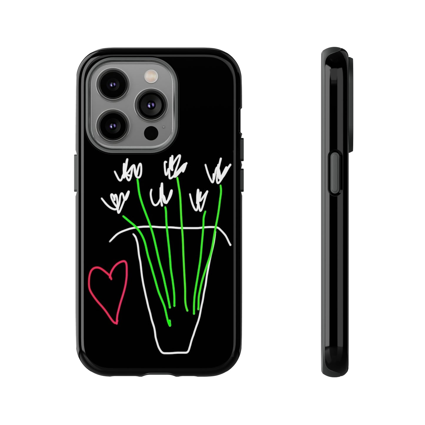 Vase, White Flowers- Tough Cases- 46 Phone Styles