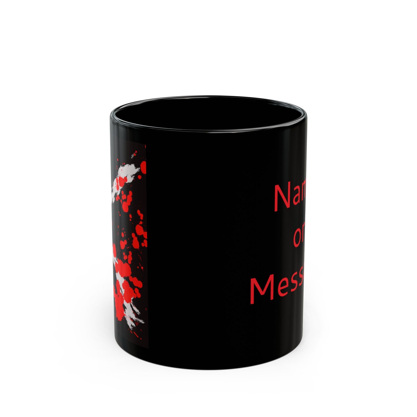 Your Monogram, CUSTOMIZE- Black Mug, 15oz- K