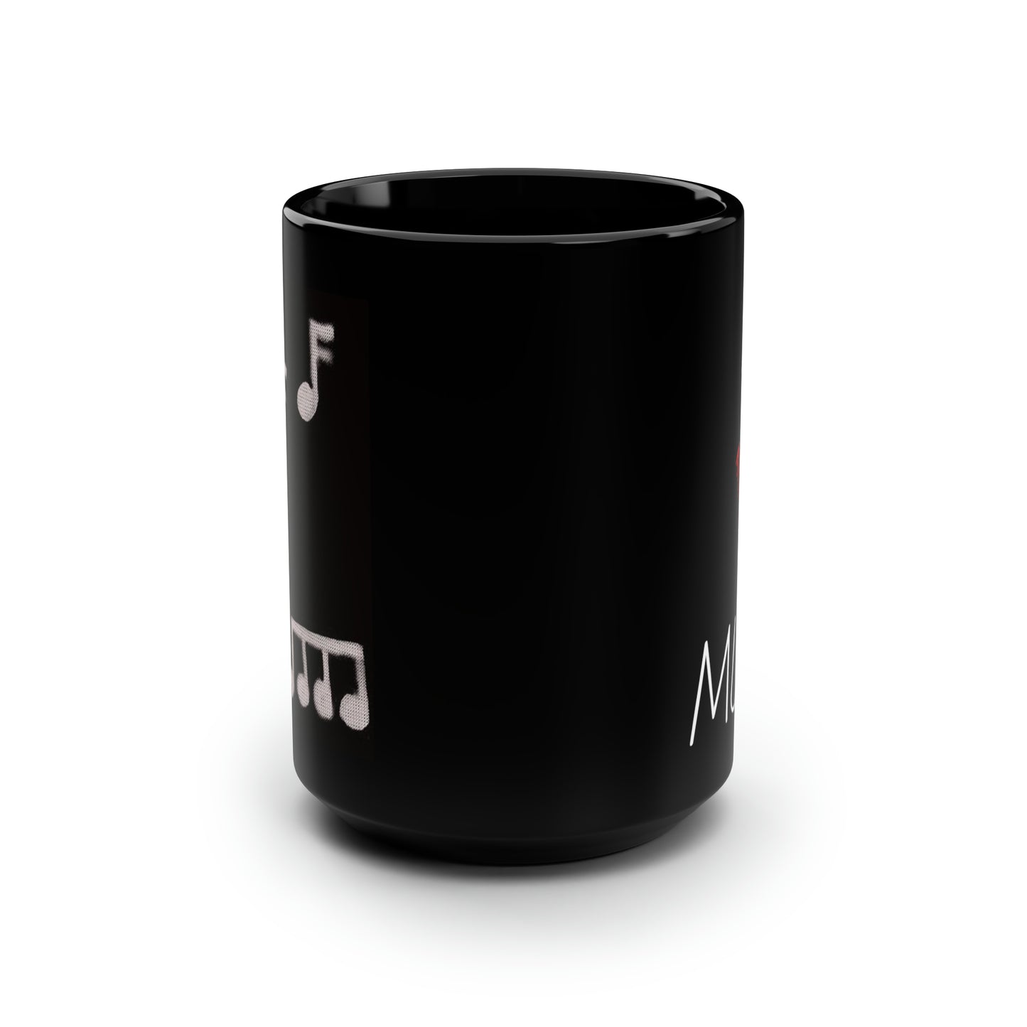 Music/I love Music- Black Mug, 15oz