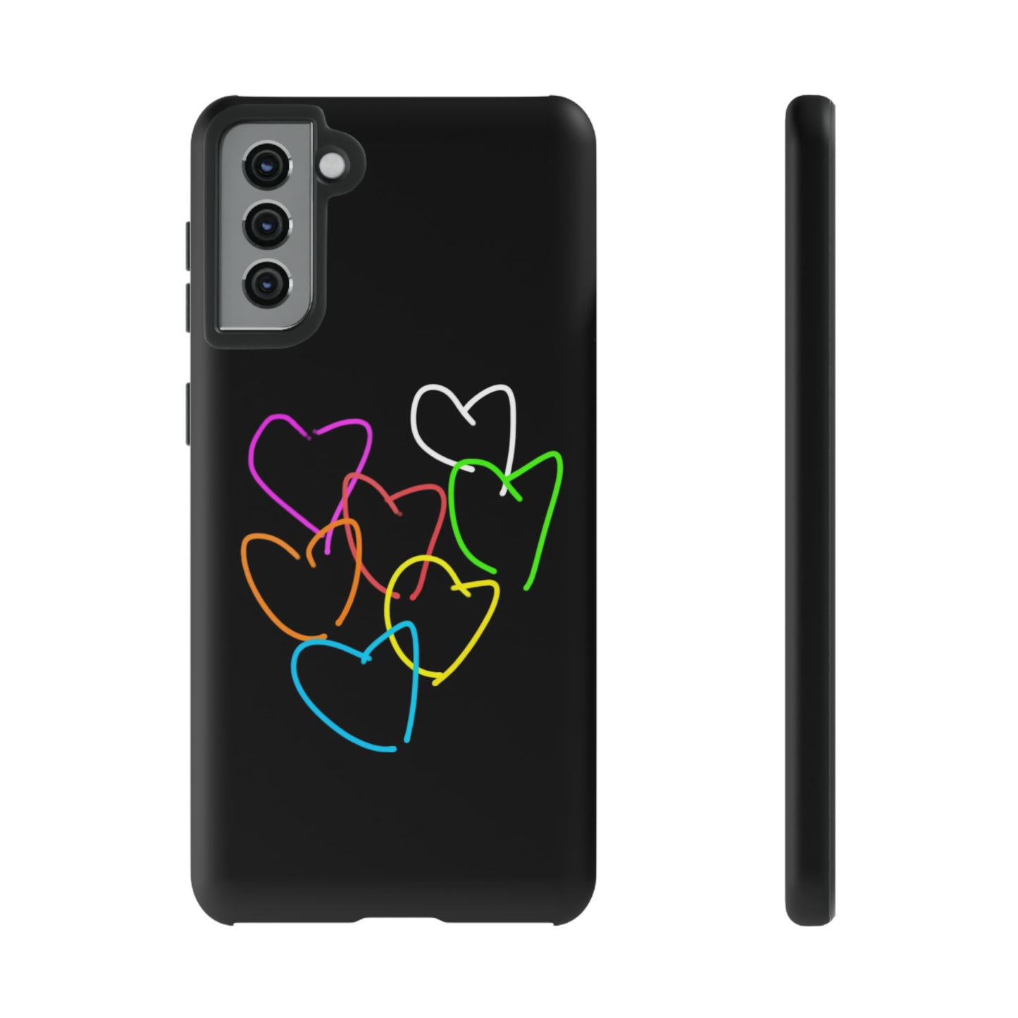 Colorful Hearts-Tough Cases- Large Hearts-- 46 Phone Styles