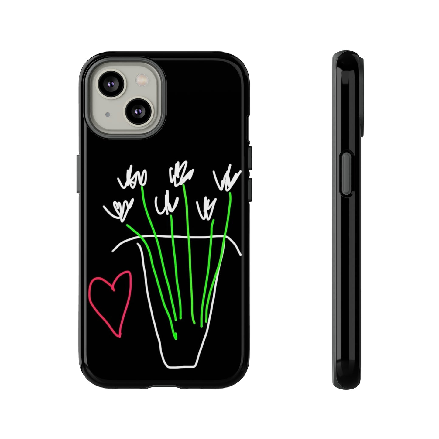 Vase, White Flowers- Tough Cases- 46 Phone Styles