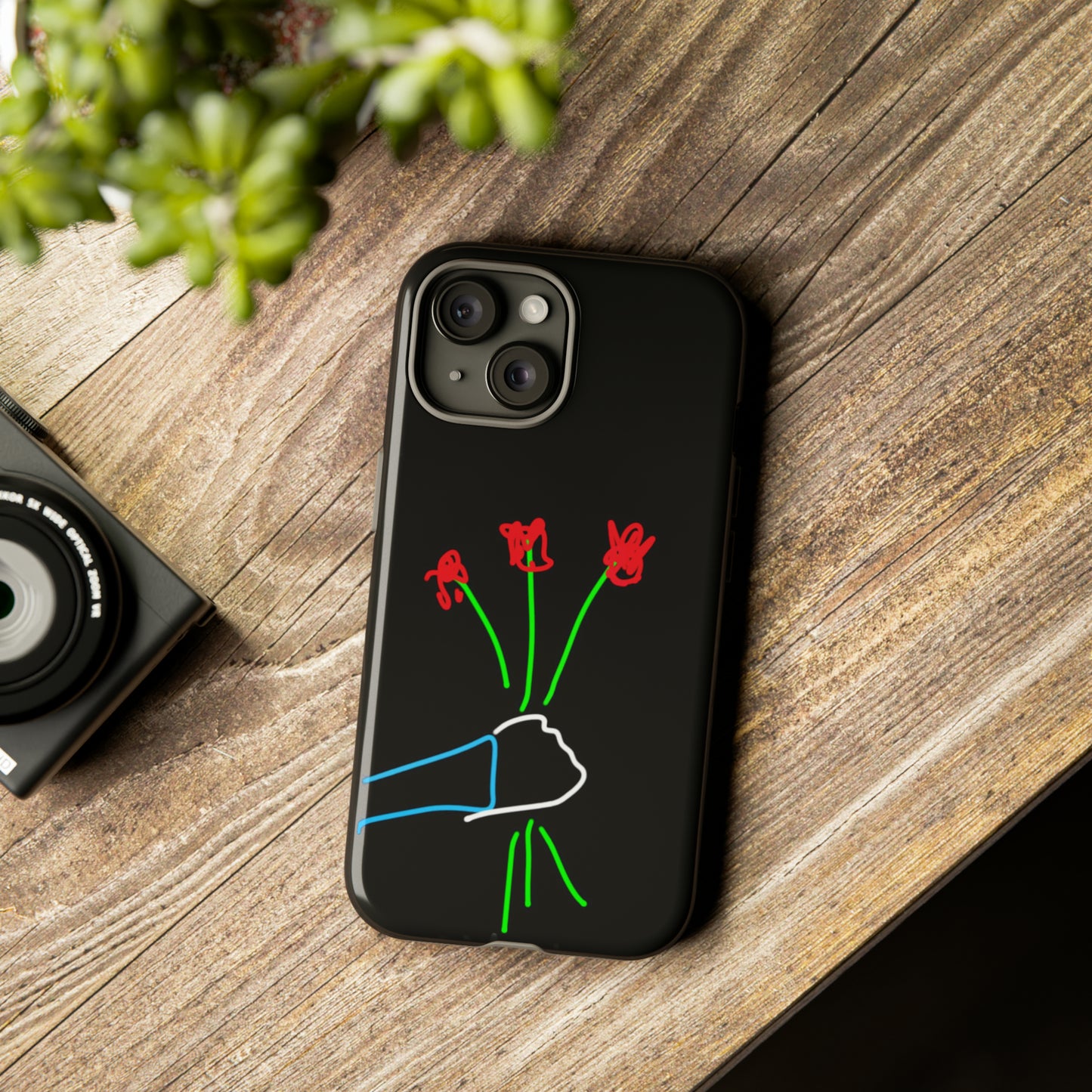 3 Red Flowers- Tough Cases- 46 Phone Styles