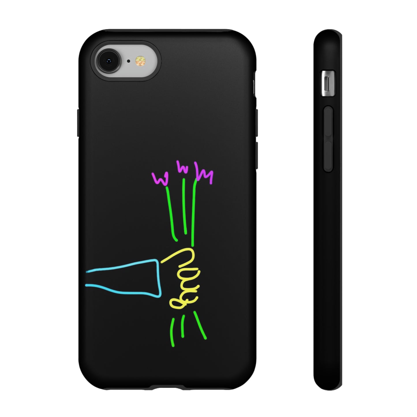 3 Purple Flowers- Tough Cases- 46 Phone Styles