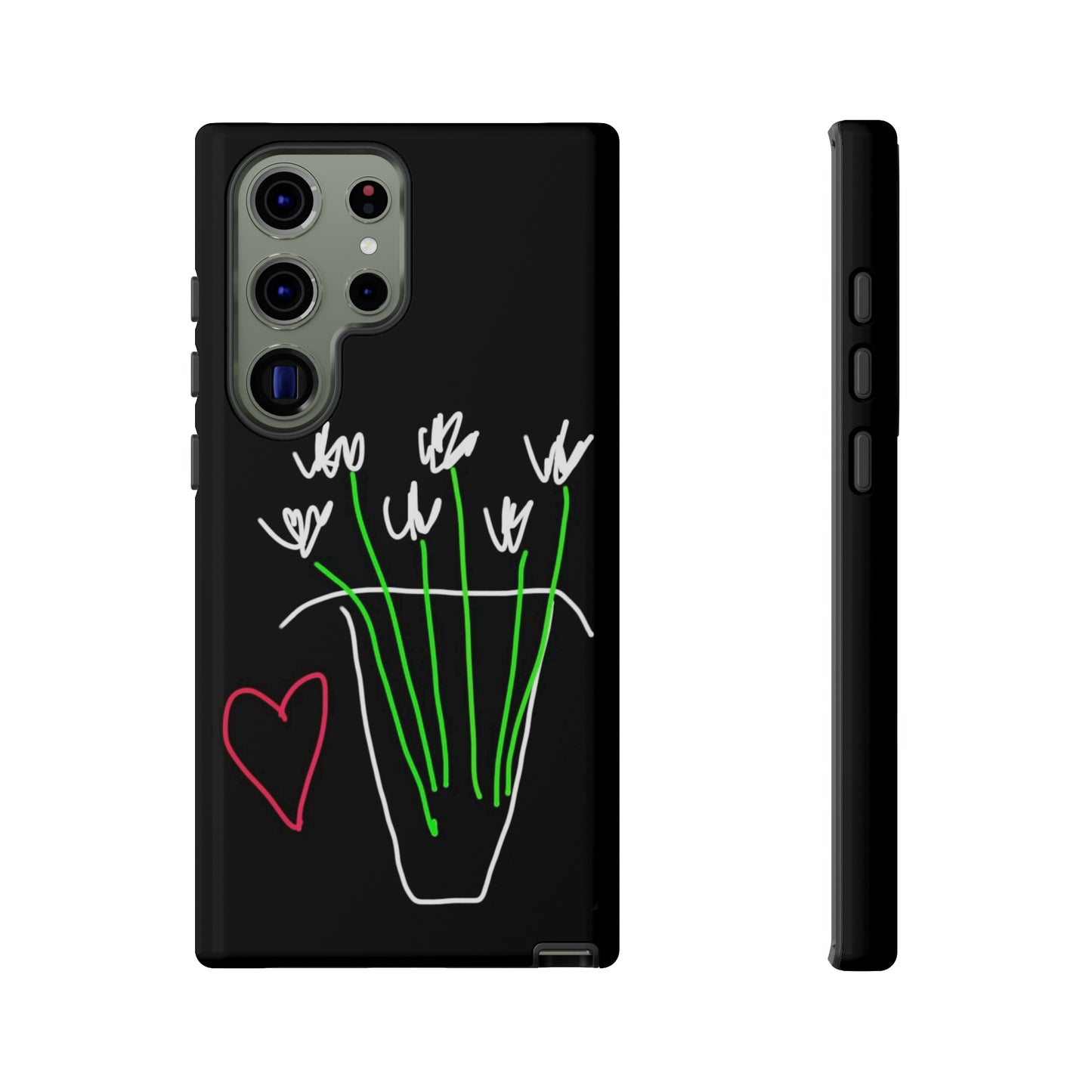 Vase, White Flowers- Tough Cases- 46 Phone Styles