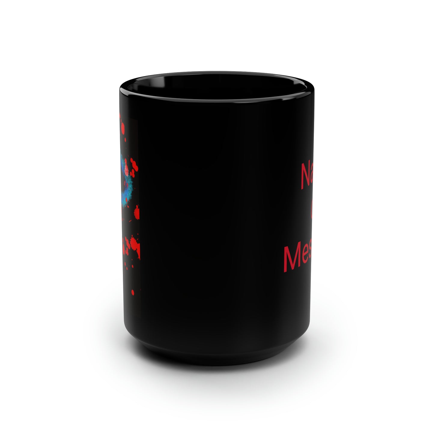 Your Monogram, CUSTOMIZE- Black Mug, 15oz- P