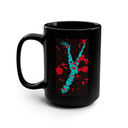 Your Monogram, CUSTOMIZE- Black Mug, 15oz- Y