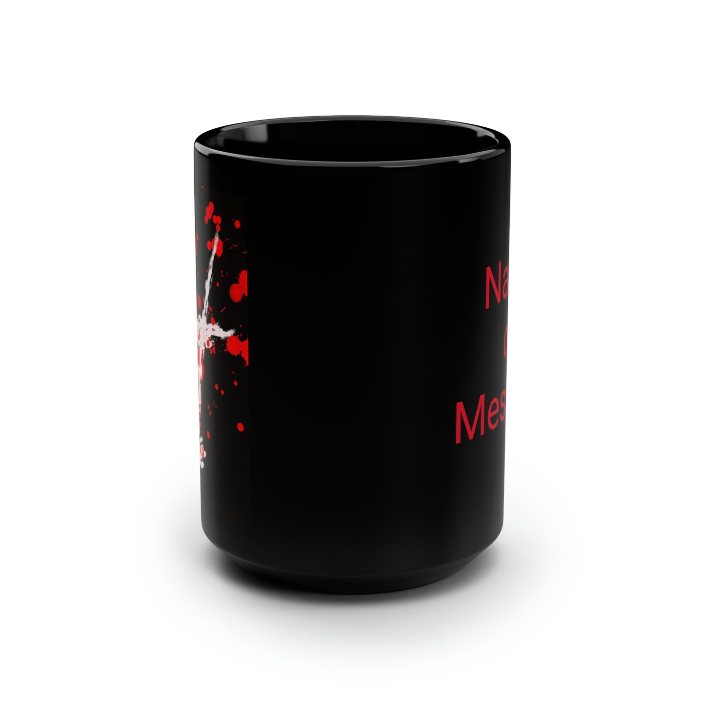 Your Monogram, CUSTOMIZE- Black Mug, 15oz- H