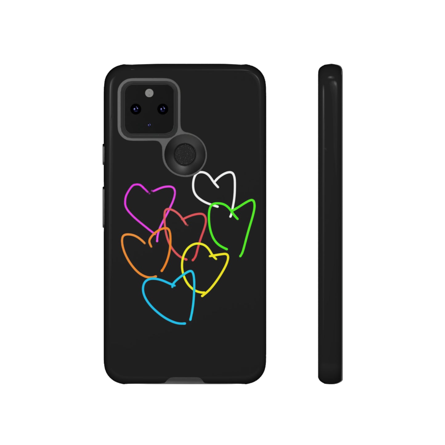 Colorful Hearts-Tough Cases- Large Hearts-- 46 Phone Styles