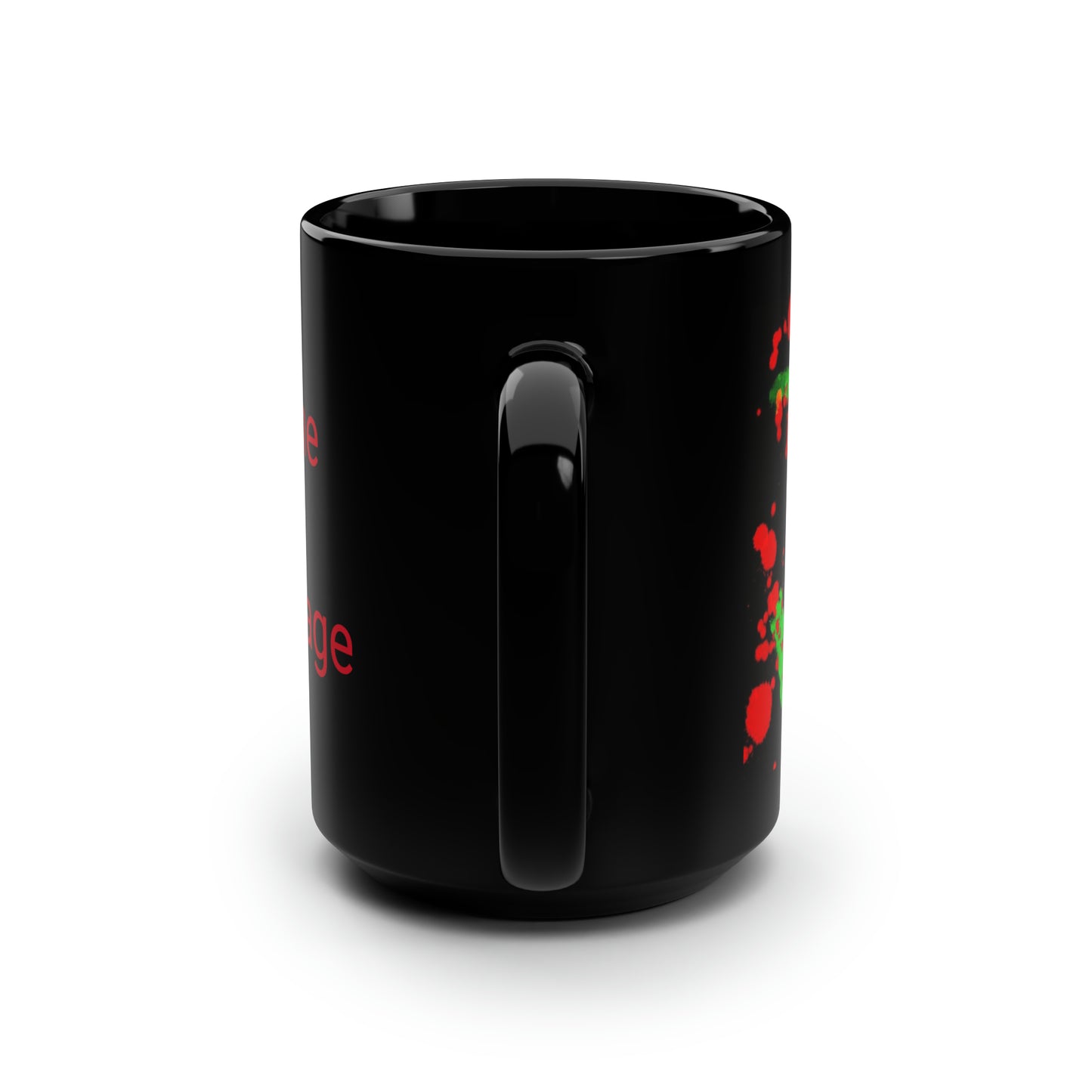 Your Monogram, CUSTOMIZE- Black Mug, 15oz- J