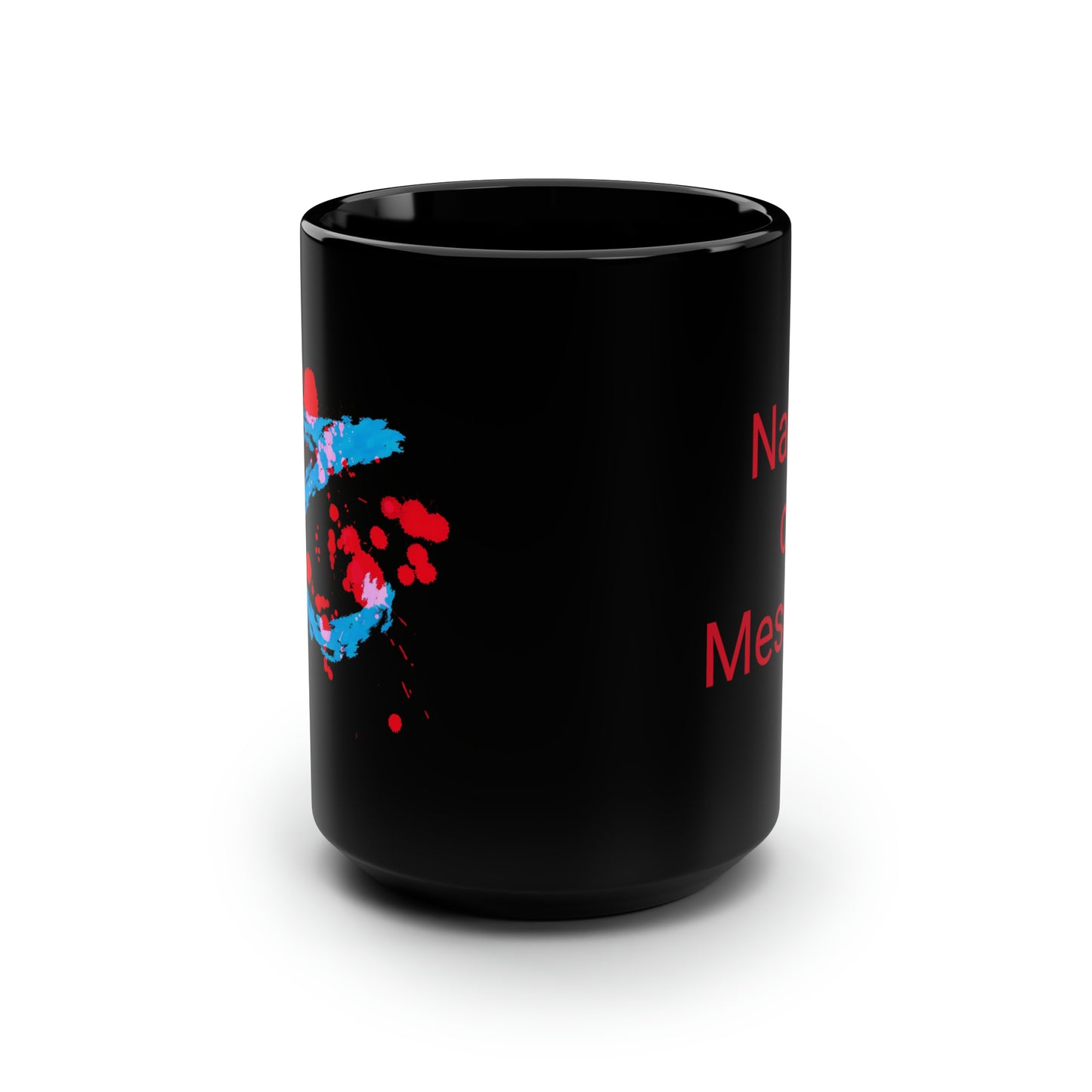 Your Monogram, CUSTOMIZE- Black Mug, 15oz- Z