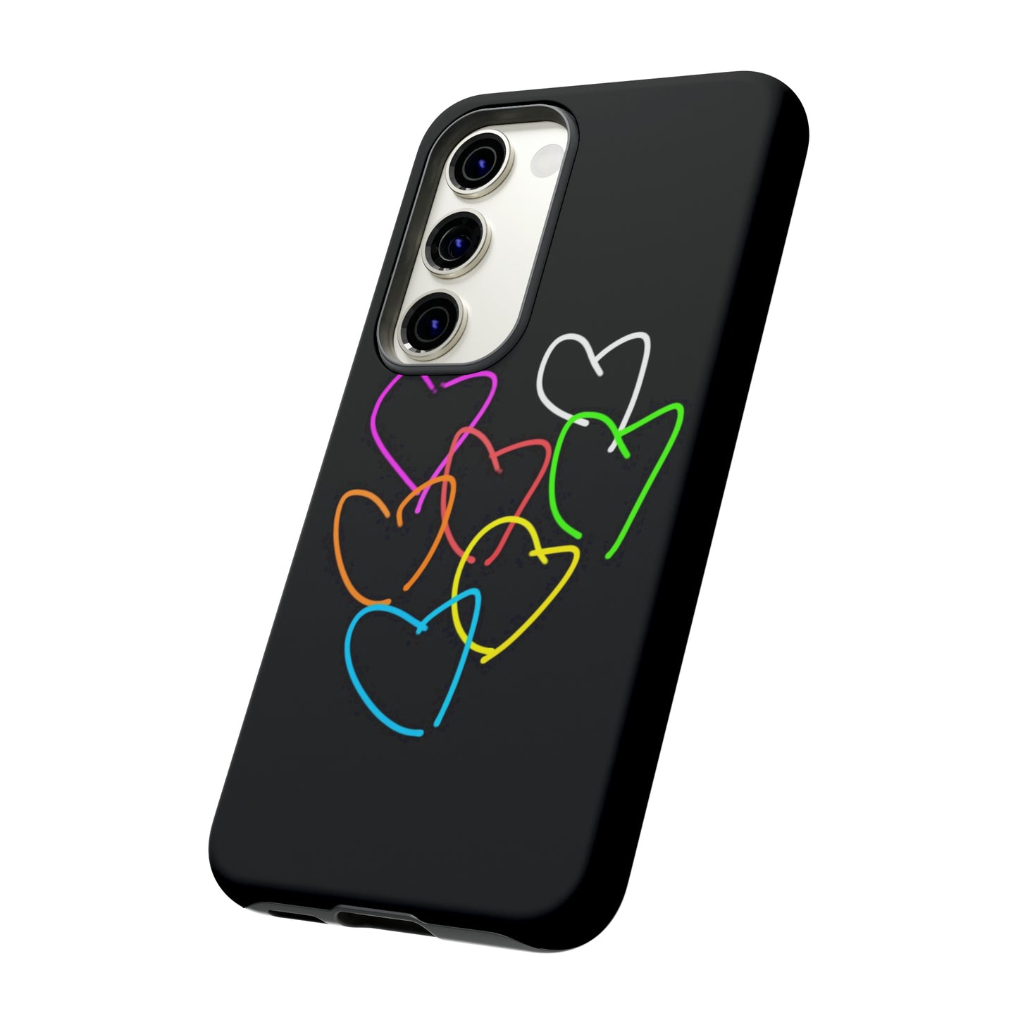 Colorful Hearts-Tough Cases- Large Hearts-- 46 Phone Styles