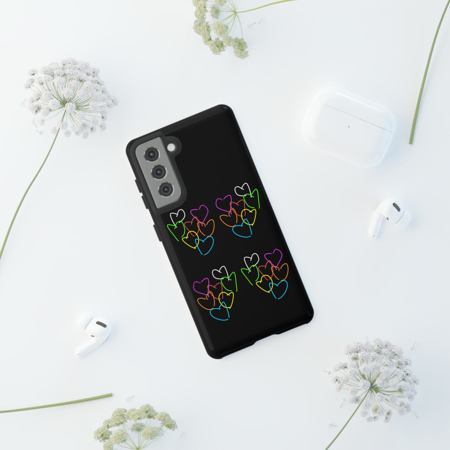 Colorful Hearts- Tough Cases- 46 Phone Styles