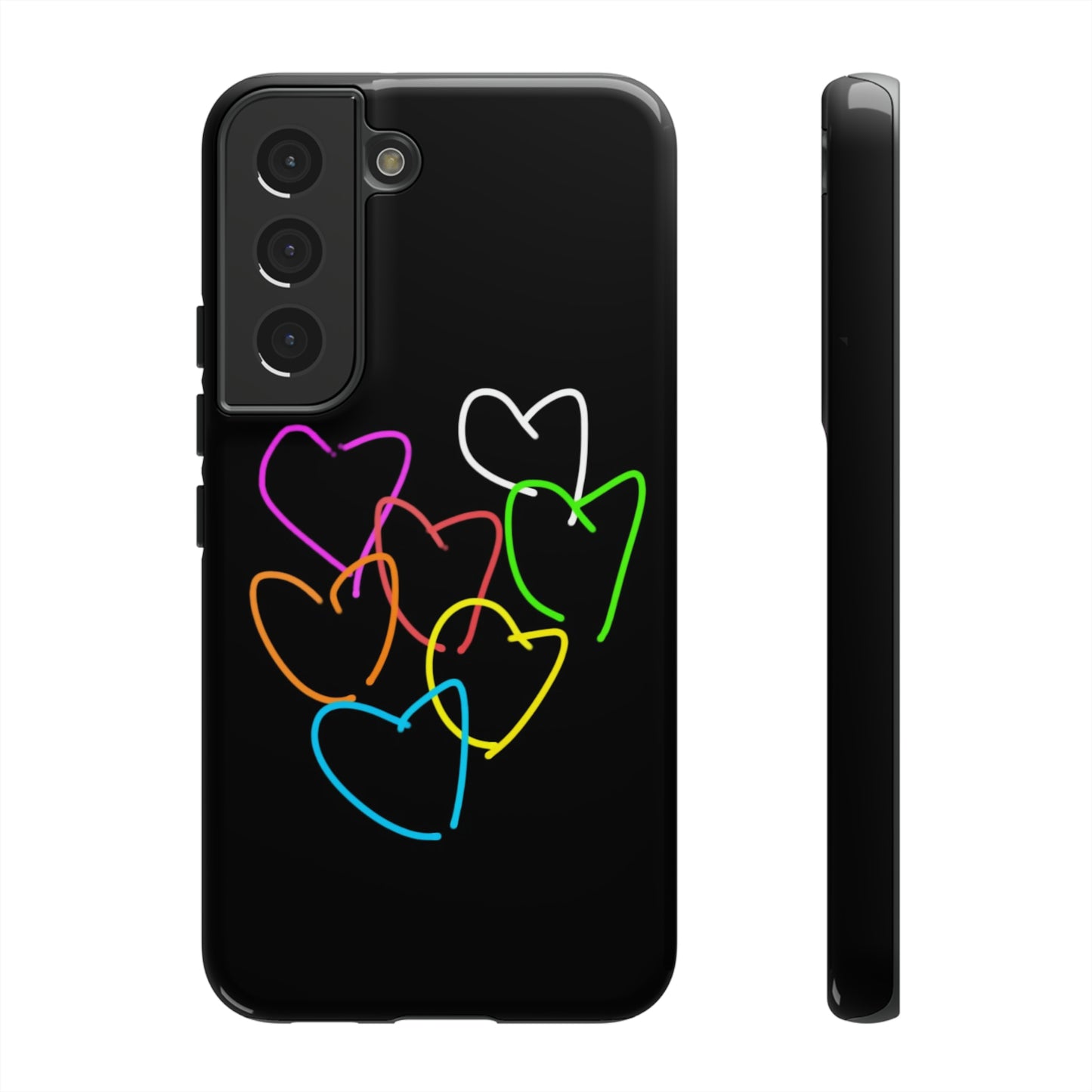 Colorful Hearts-Tough Cases- Large Hearts-- 46 Phone Styles