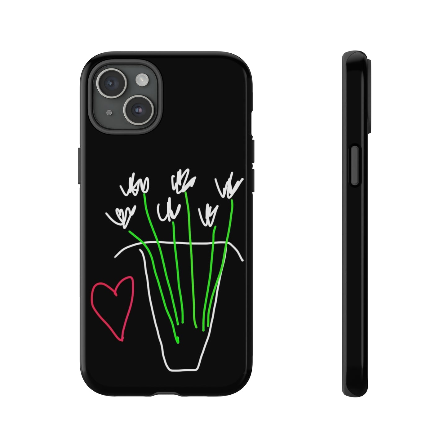 Vase, White Flowers- Tough Cases- 46 Phone Styles