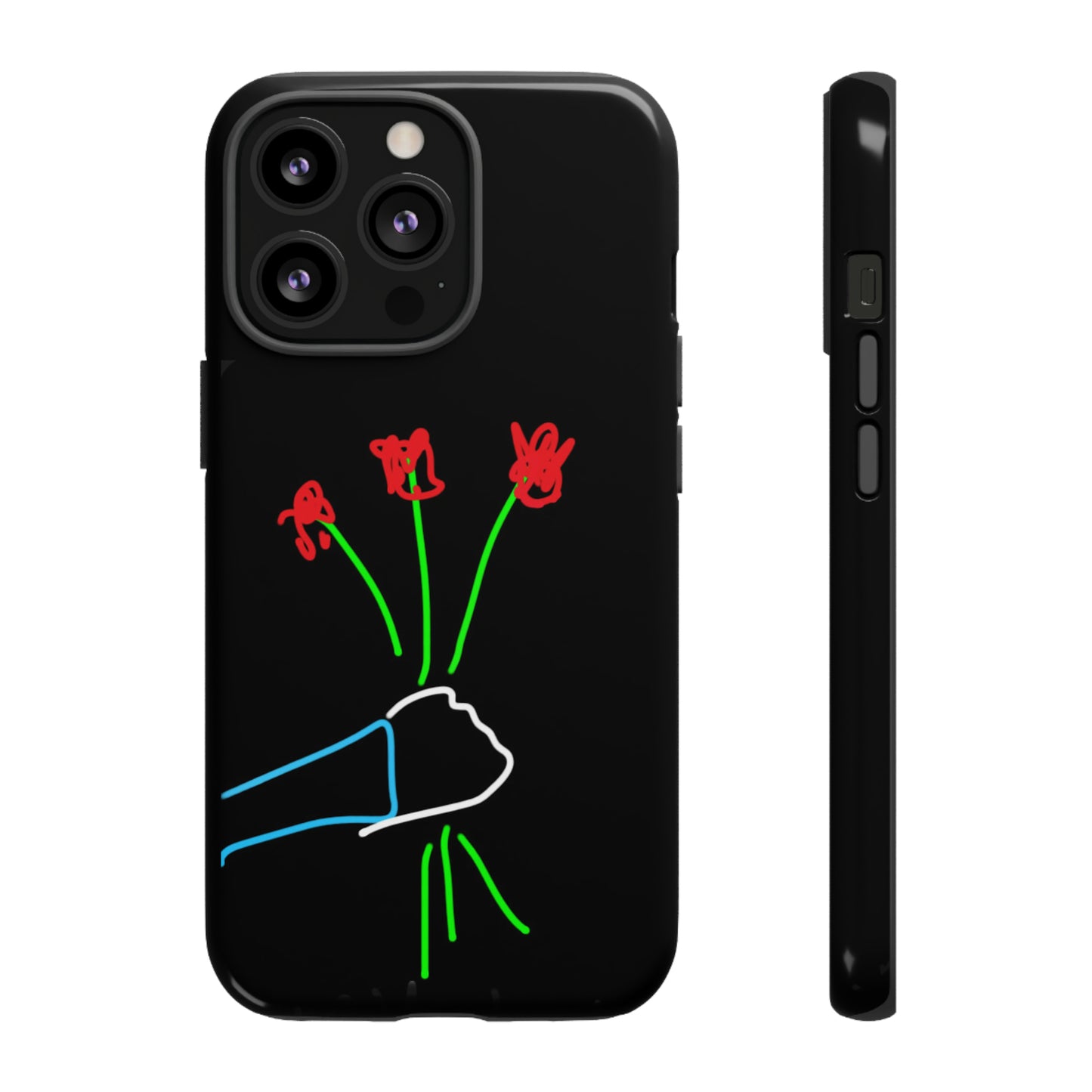 3 Red Flowers- Tough Cases- 46 Phone Styles