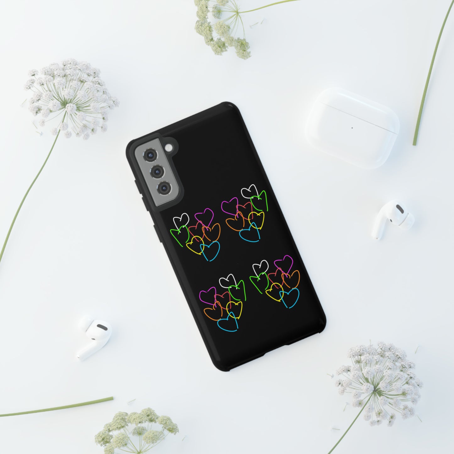 Colorful Hearts- Tough Cases- 46 Phone Styles