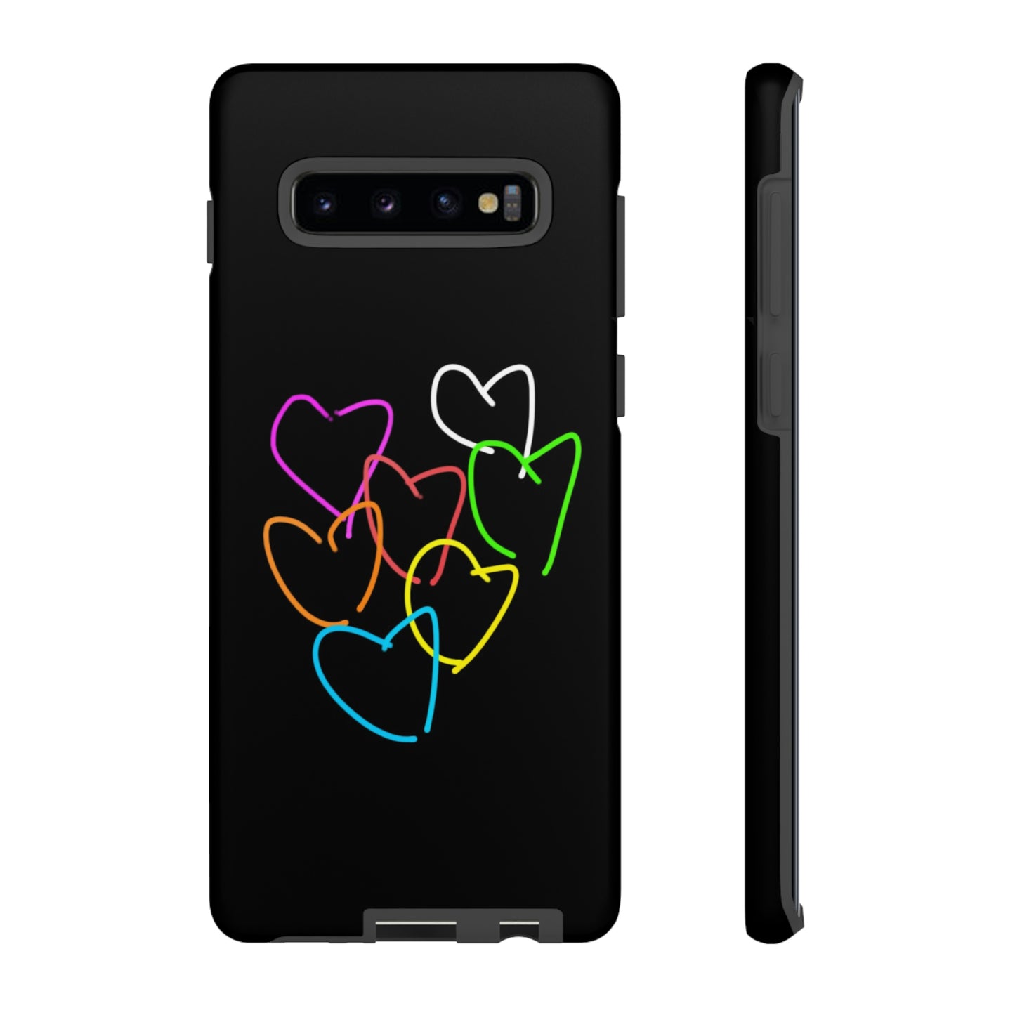 Colorful Hearts-Tough Cases- Large Hearts-- 46 Phone Styles