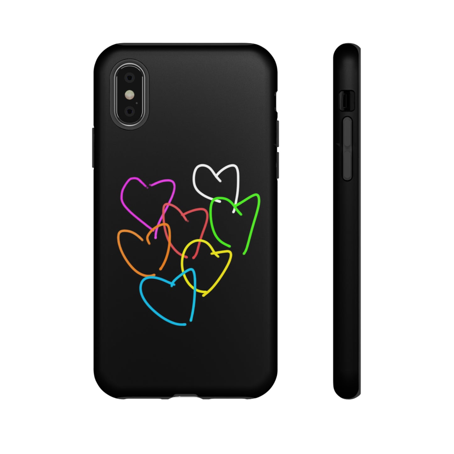 Colorful Hearts-Tough Cases- Large Hearts-- 46 Phone Styles