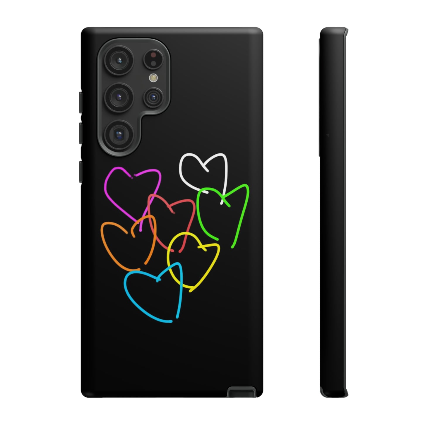 Colorful Hearts-Tough Cases- Large Hearts-- 46 Phone Styles