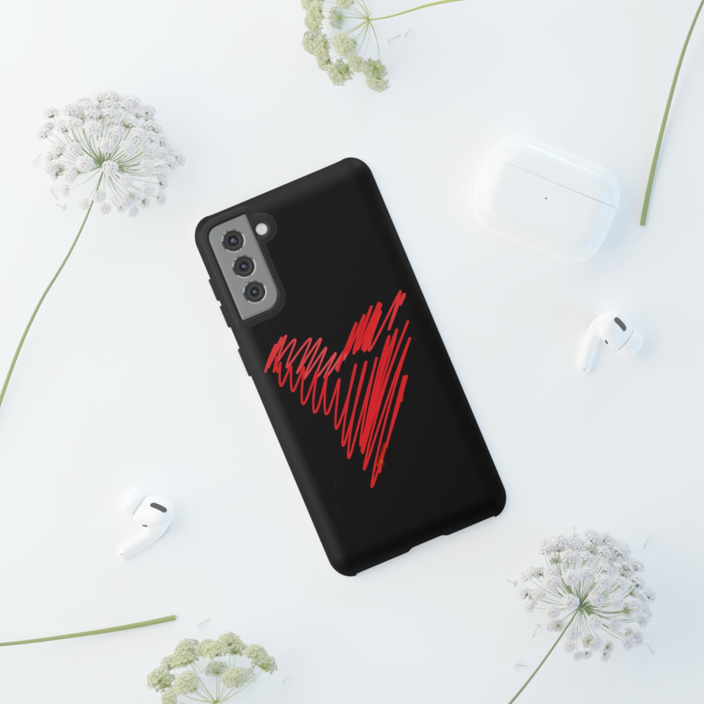 Scribble Heart- Tough Cases- 46 Phone Styles