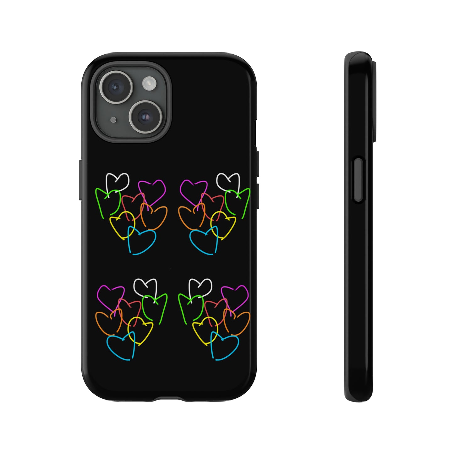 Colorful Hearts- Tough Cases- 46 Phone Styles