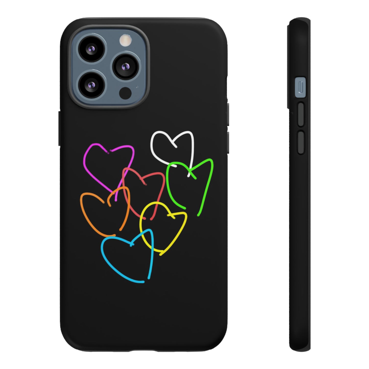 Colorful Hearts-Tough Cases- Large Hearts-- 46 Phone Styles