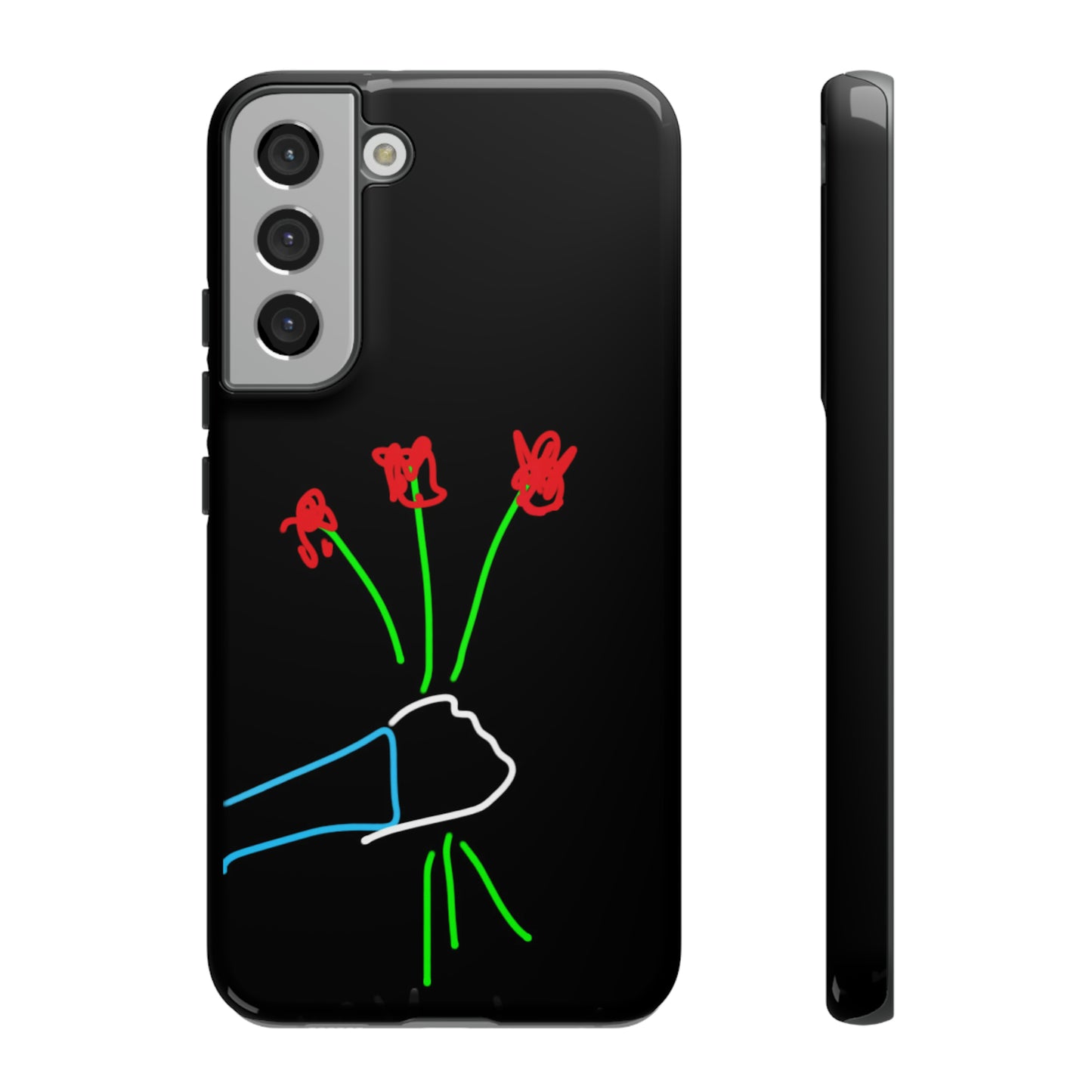 3 Red Flowers- Tough Cases- 46 Phone Styles