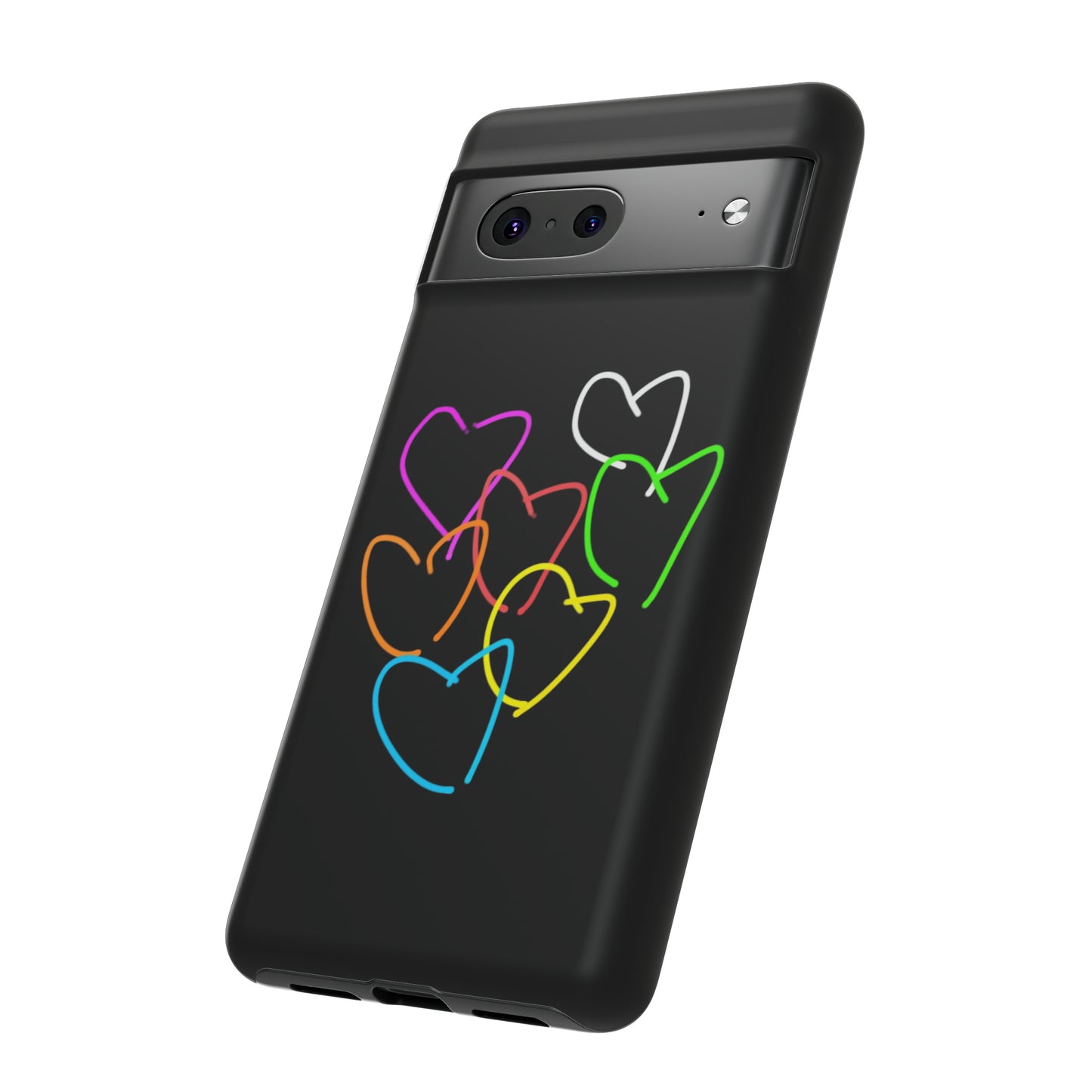 Colorful Hearts-Tough Cases- Large Hearts-- 46 Phone Styles