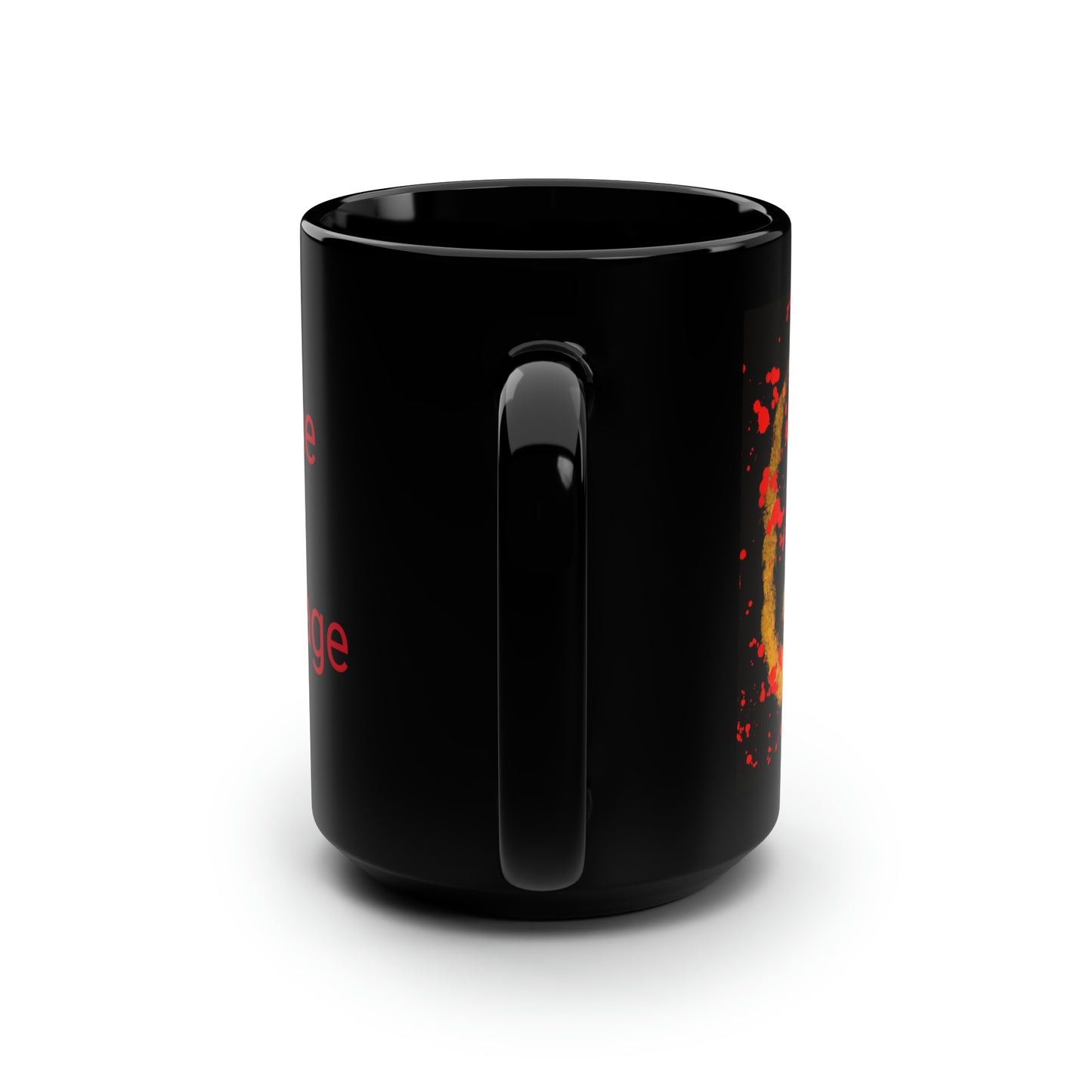 Your Monogram, CUSTOMIZE- Black Mug, 15oz- Q