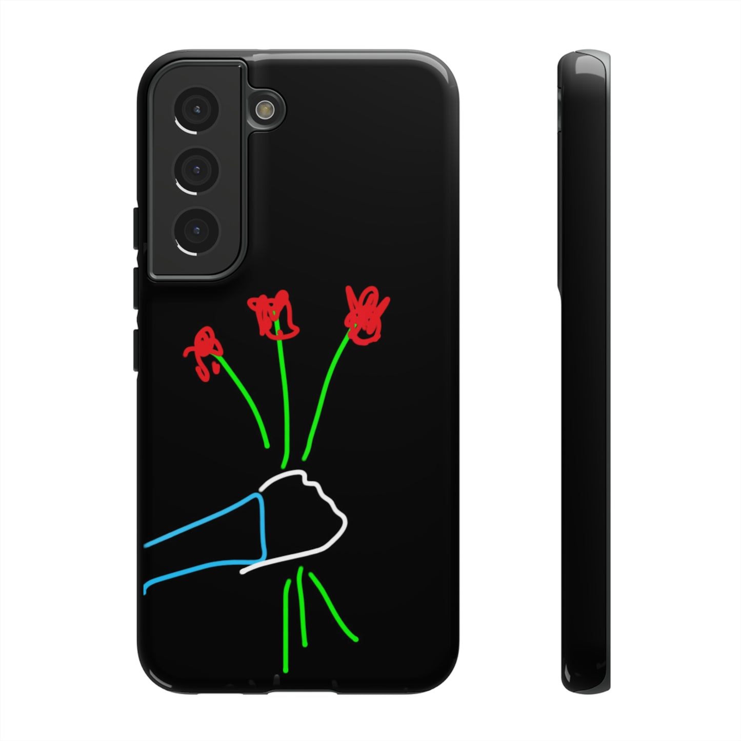 3 Red Flowers- Tough Cases- 46 Phone Styles