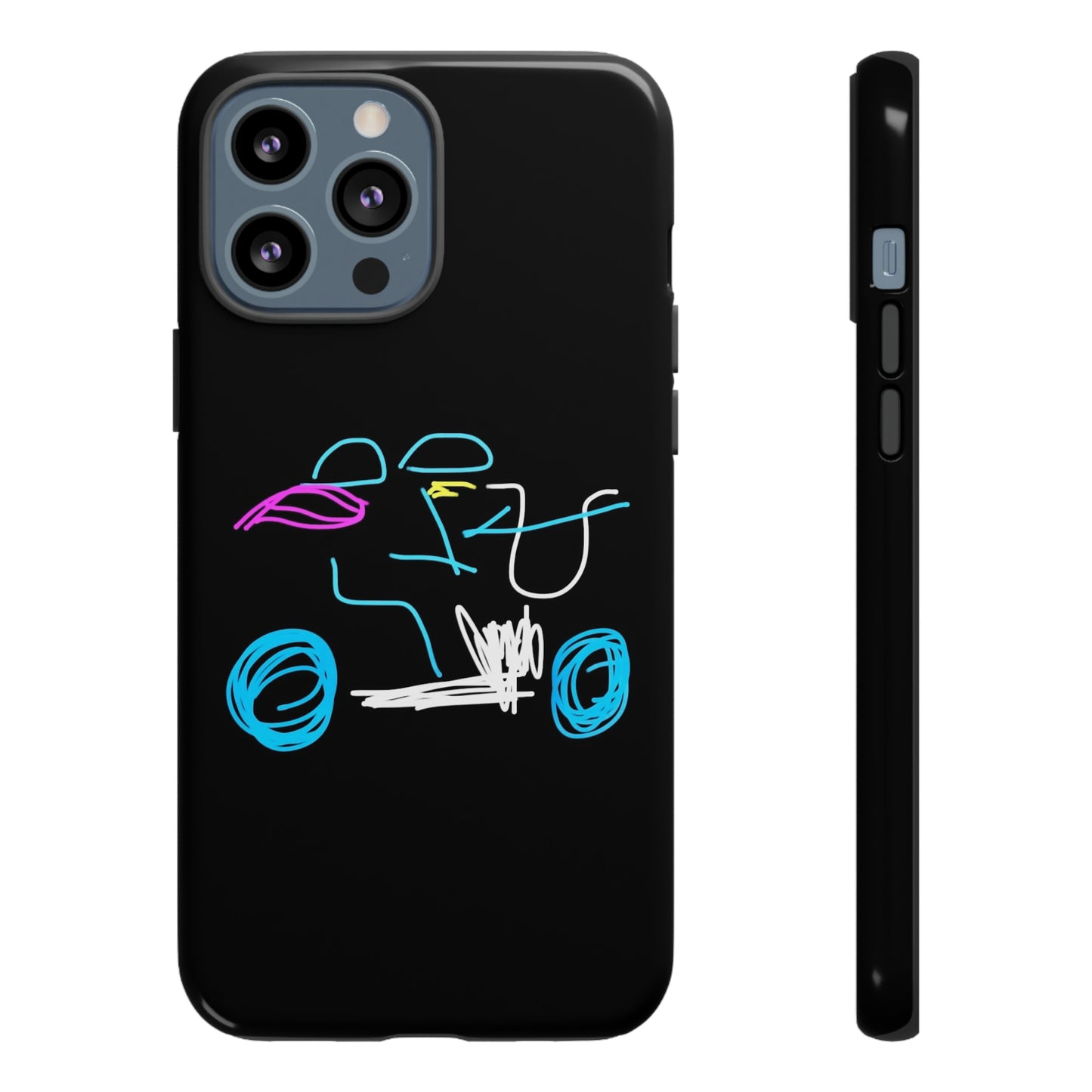 Brunette Biker Babe- Tough Cases- 46 Phone Styles