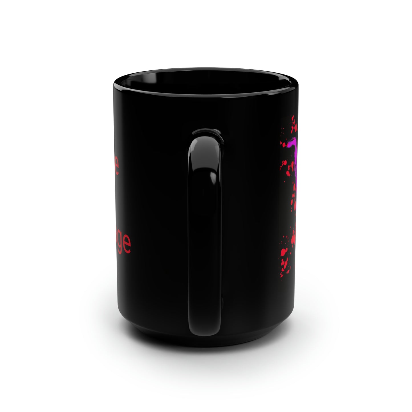 Your Monogram, CUSTOMIZE- Black Mug, 15oz- V