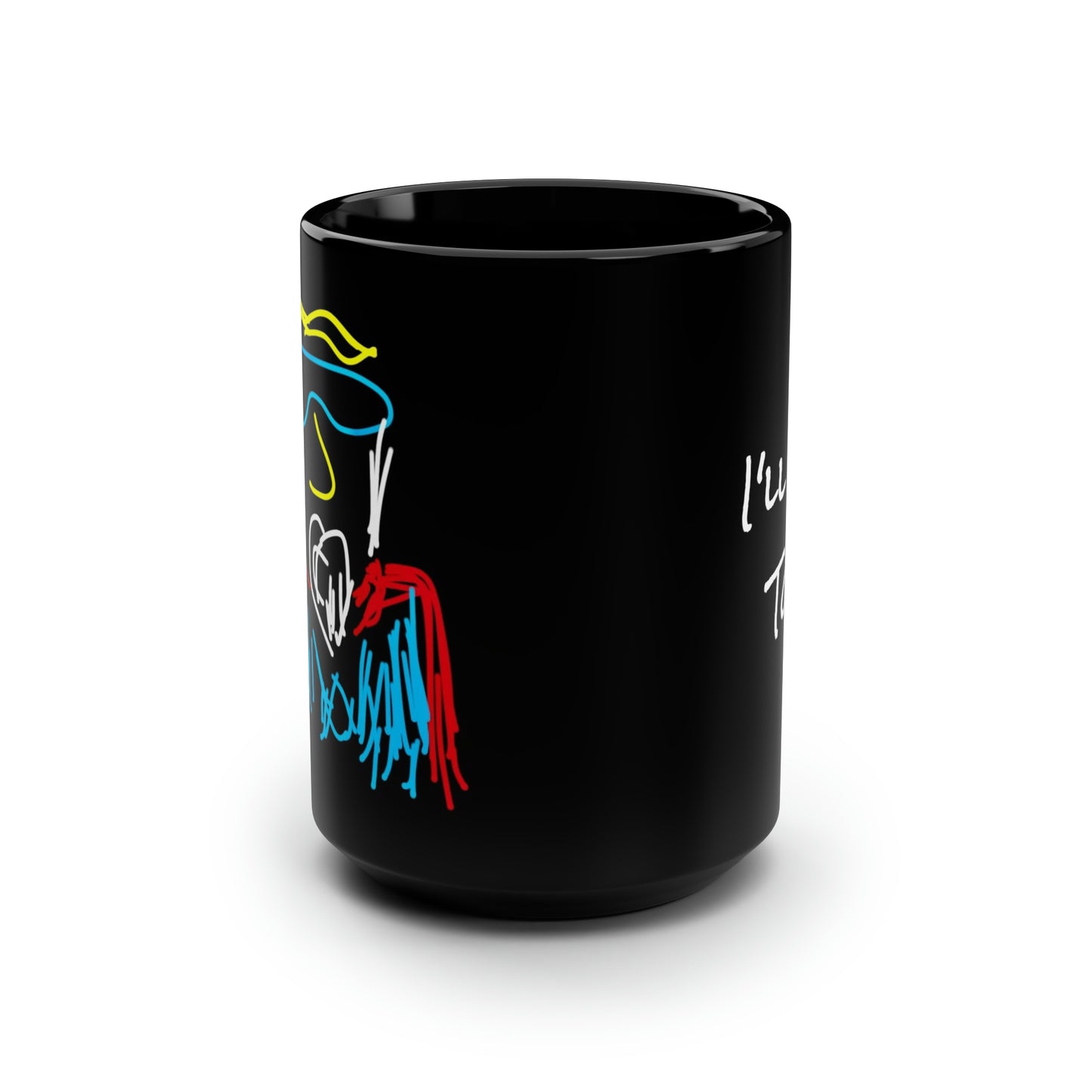 SuperGuy- Black Mug, 15oz- Large