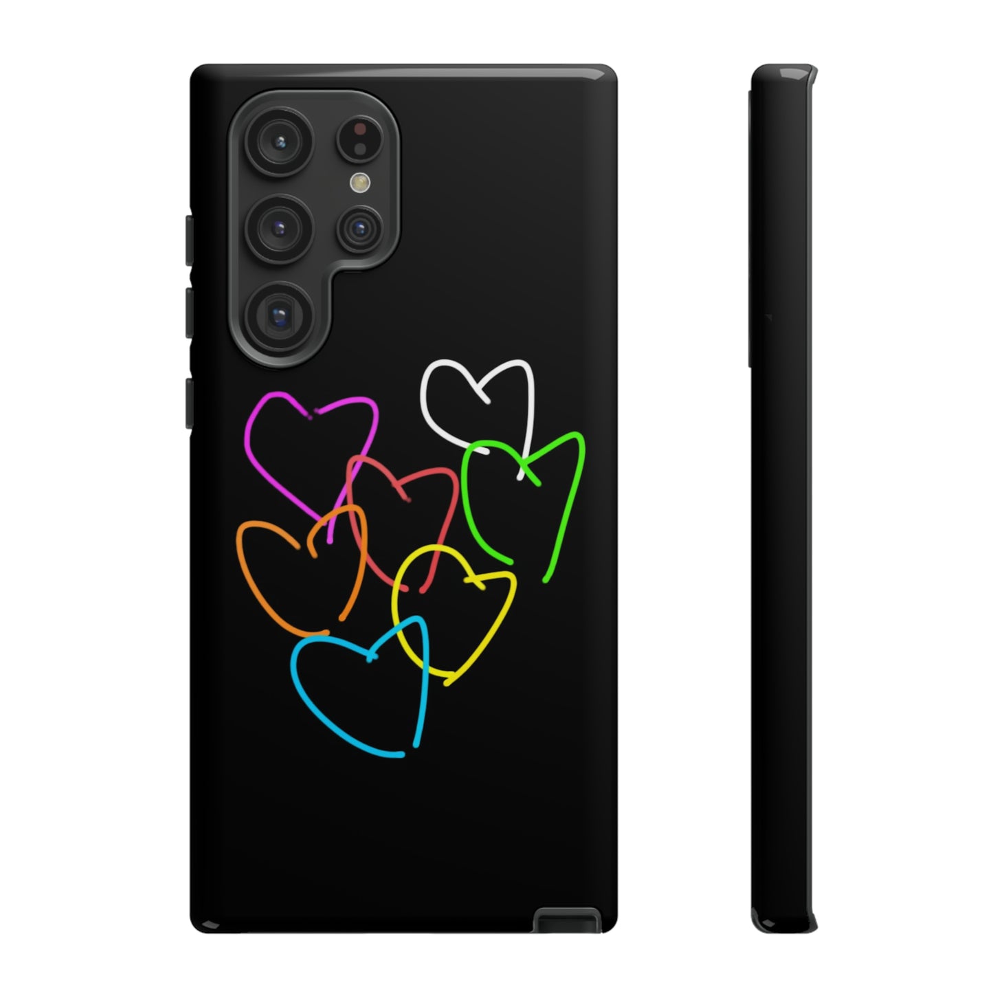 Colorful Hearts-Tough Cases- Large Hearts-- 46 Phone Styles