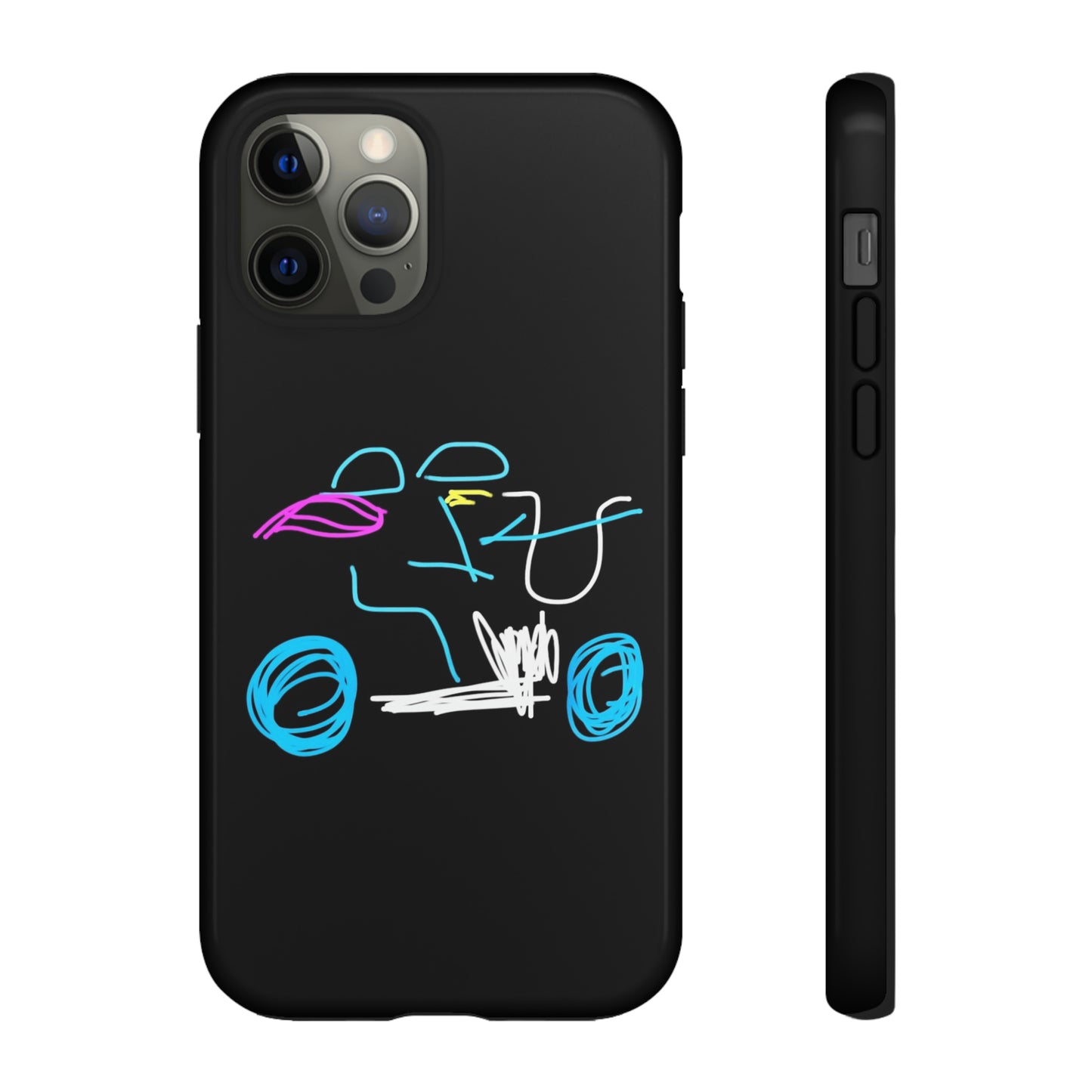 Brunette Biker Babe- Tough Cases- 46 Phone Styles