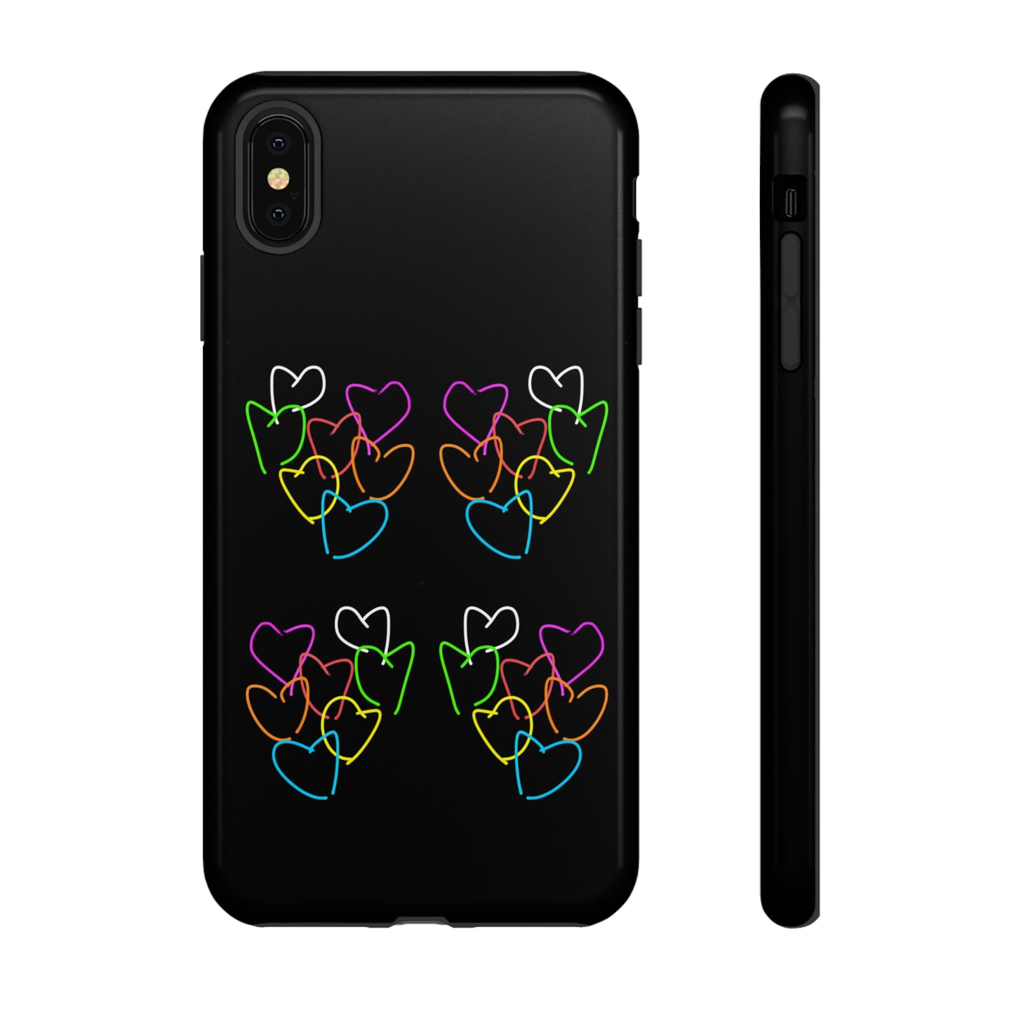 Colorful Hearts- Tough Cases- 46 Phone Styles