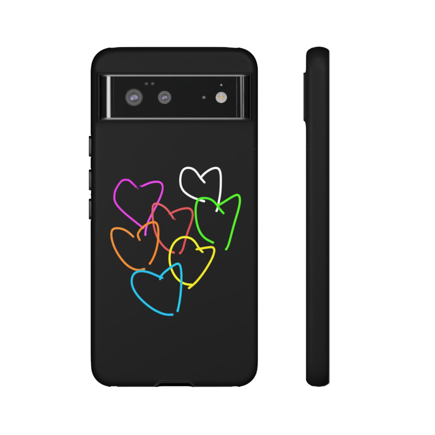 Colorful Hearts-Tough Cases- Large Hearts-- 46 Phone Styles